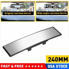 Universal 240MM Wide Convex Interior Clip On Rear View Clear Mirror