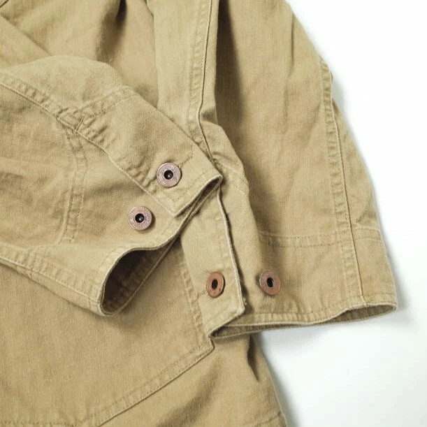 RRL 22SS Linen Cotton Herringbone Chore Jacket XL BEIGE Double RL Coverall outer