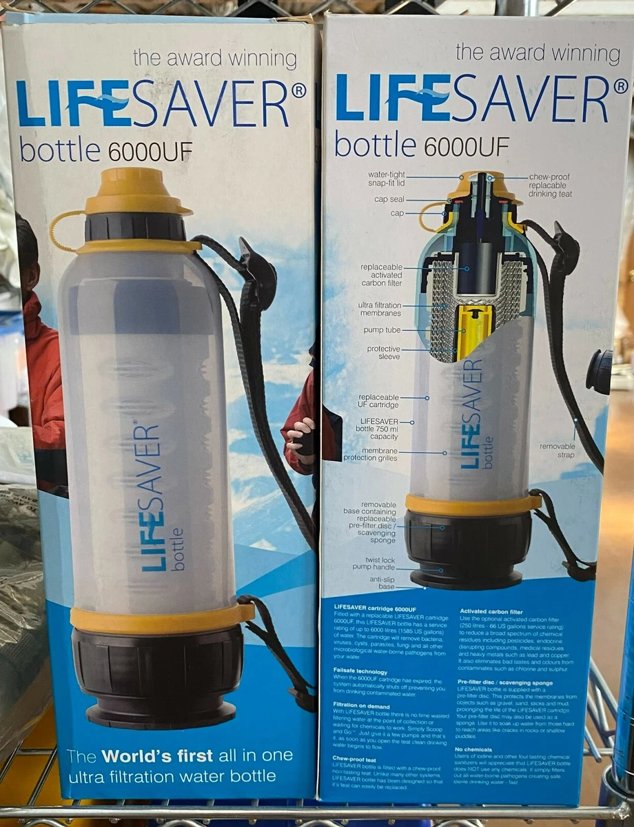 Bouteille Filtrante LIFESAVER BOTTLE 4000UF – Purificateur Eau Portable (Neuf)