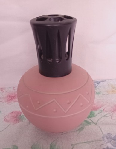 Lampe Berger Céramique Bleue – Décor Vague – Fabriquée En France – Occasion Complète