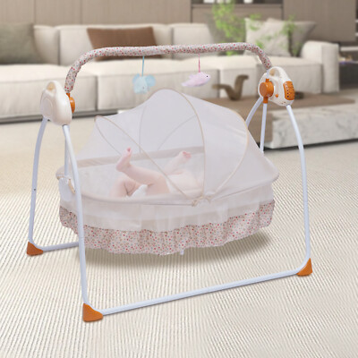Electric Auto-Swing Bed Baby Cradle Crib Infant Sleeping Rocker