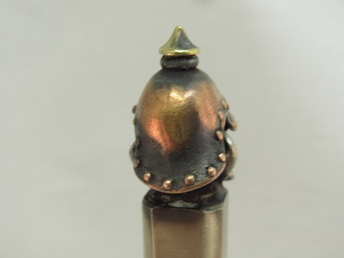HEAVY 112G SELF DEFENSE BOLT ACTION SOLID BRASS COPPER HELMET TACTICAL PEN - Foto 10 di 10