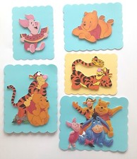 Tigger Piglet Winnie Eeyore Dimensional Card Front Scrapbook Embellishment 870