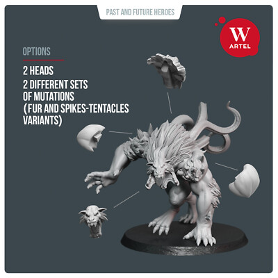 Big Bad Mutant- Artel W - Wolf  NPC Character for Campaign Clawed Ur-Ghul