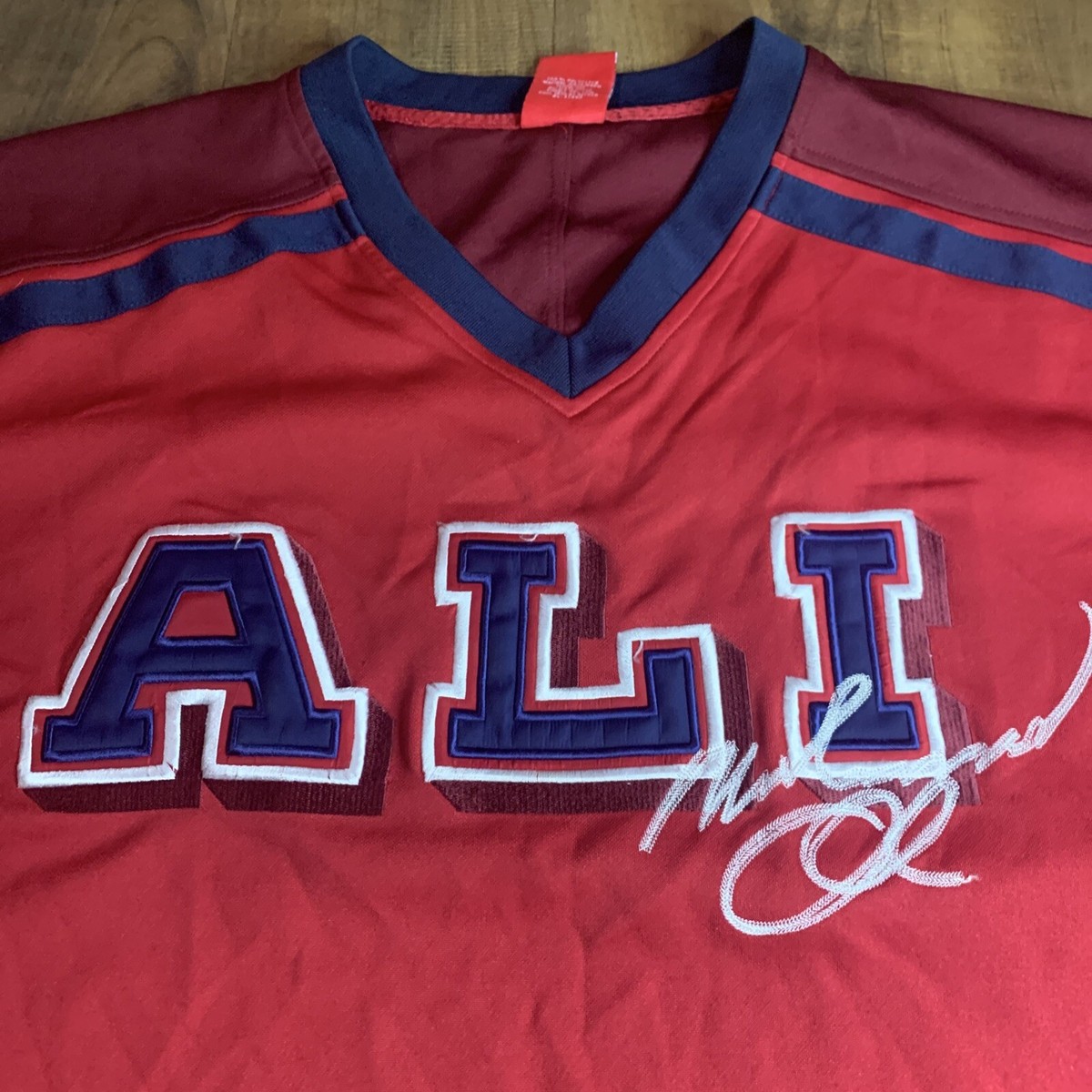 PLATINUM FUBU アメリカンフットボール シャツ Platinum FUBU USA Muhammad Ali Jersey Mens Vintage Red Mens