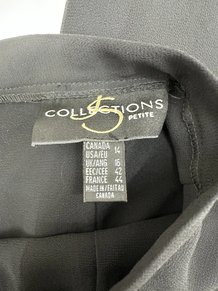 JS Collections Womens Dress Pants Size 16 Black Lined Pants - Image 2 of 4