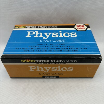 SparkNotes Study Cards Physics by SparkNotes Staff 2004 600 Flash cards