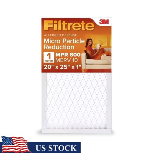 20" X 25" X 1" Air Filter MPR 800 MERV 10 Pleated Micro Particle Reduction HVAC
