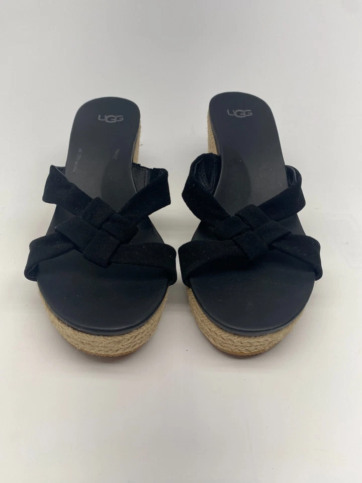 Alpargata UGG Niyomee negra para mujer con cuña deslizable talla 10 Foto 3 de 4