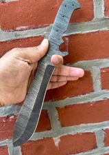 12” CUSTOM HANDMADE DAMASCUS STEEL HUNTING SKINNING KUKRI KNIFE BLANK BLADE x439