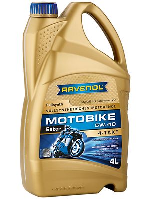 RAVENOL 5W-40 Ester 4-Stroke Motorcycle Oil Full Synthetic   JASO MA/MA2   4L
