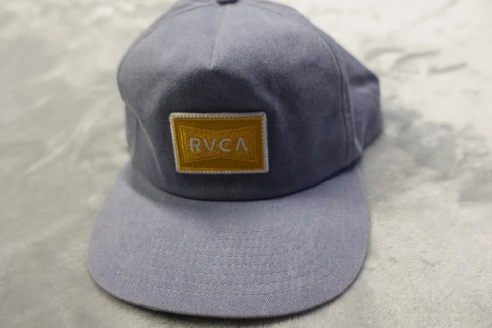 Gorra RVCA Snapback Azul Billete Plano Logo Mezcla de Lana Gorra Logo Foto 2 de 4