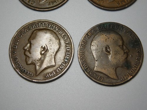 6 BRITISH UK GREAT BRITAIN ONE PENNY COIN LOT 1890 1909 1926 1947 1948 1961 - Picture 12 of 13