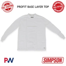 Simpson Racing Profit Base Layer Top XXXX Large - White #20193VW