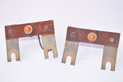 Lot of 2 Vintage Industrial Devices 1010B1 Amber Indicator Lights 3-7/8'' W 