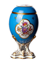 Deckelose in Eiform auf Postament KPM Berlin 1. Wahl 1870-1910 (15cm)