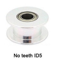 2 pcs Smooth Idler Timing Pulley No Teeth 5mm Bore For 6mm Belt With bearing GT2