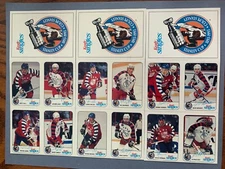 1992 Kraft General Foods  3 card panels intact Wayne Gretzky,Roy,Lemieux  NMint.