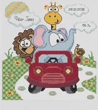 Birth Sampler Baby Toys Cross Stitch Chart No. 5-117 