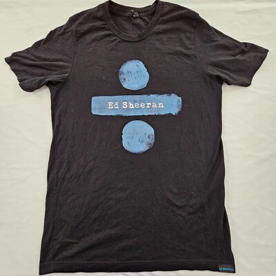 Ed Sheeran Divide Tour Official Black Short Sleeve Cotton T-Shirt Adult M