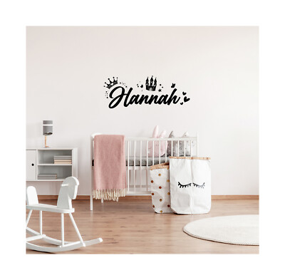 Personalisierte Fee Name Sterne Vinyl Aufkleber für Kinder Kinder Jugendliche Kinderzimmer (L)