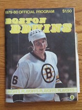BOSTON BRUINS (8) PITTSBURGH PENGUINS (4) 4-8-1980 PLAYOFFS Program RAY BOURQUE