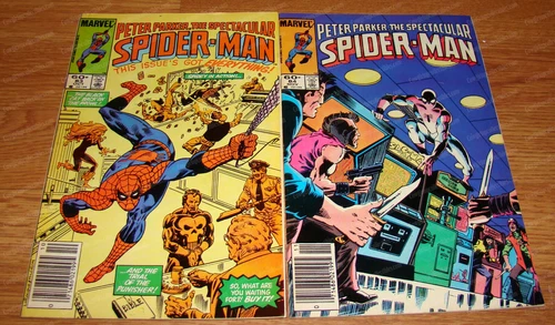 Marvel Comics, SPECTACULAR SPIDER-MAN #83 #84 (FN/VF) Punisher - Oct-Nov 1983