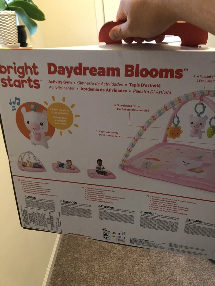 BRIGHT STARTS DAYDREAM FLOOMS ACTIVIDAD GIMNASIO Y JUEGO COLCHONETA EDADES RECIÉN NACIDO +, ROSA *DM Foto 2 de 2