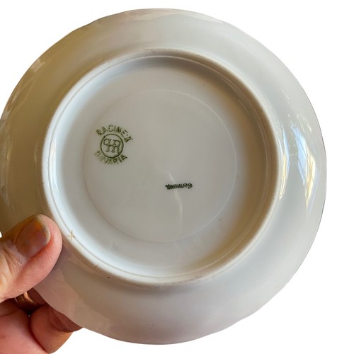 Racine Bavaria Germany Tea Cup and Saucer Set Gold Trim Scalloped Edge - Picture 4 of 11