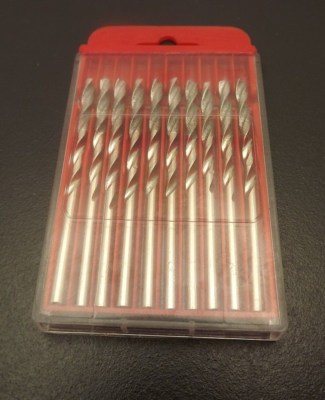 10 Piece 1/8  2.5'' Length Diamond Coated HIGH SPEED STEEL Drill Bits : Grit 120