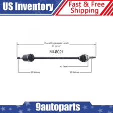 Fits 1995-1998 Mitsubishi Galant 1996-1999 Eclipse 2.4L Front Left CV Axle Shaft