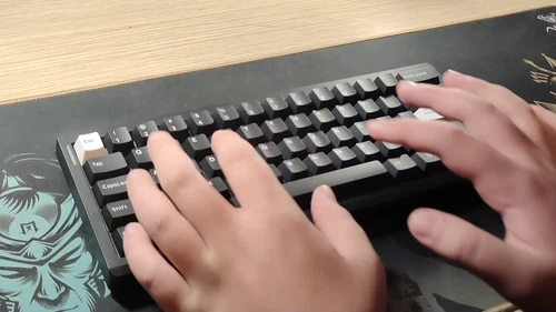 Custom modded mechanical keyboard GMK61 60% Lubed Switches hot-swap RGB - Video 1 of 1