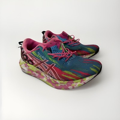Asics Noosa Tri 13 Road Running Shoes Womens US 9 1012A898 Blue Pink Neon