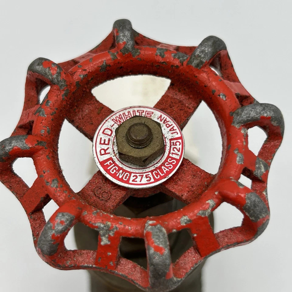 Brass Gate Valve, Red-White 1" Socket - Image 3 of 4