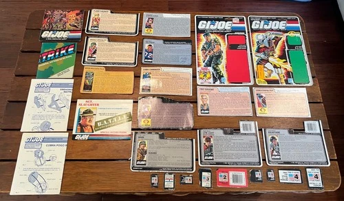 Vintage 1980s Gi Joe file card & brochure lot