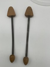 2 Vintage Wood Metal Shoe Stretchers Shapers Shoe horn Retro