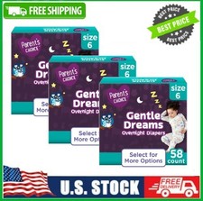 3 Box Parent's Choice Gentle Dreams Overnight Diapers Size 6, 58 Count Box
