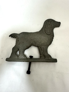Vintage 1950s Cyclone Fence Cast Aluminum Cocker Spaniel Dog Gate Fence Topper