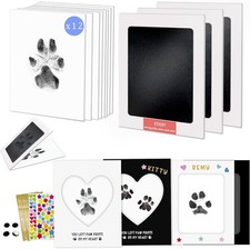 Paw Print Kit,Clean Touch/Inkless Ink Pad for Dog/Cat Pawprints,Paw Print Sta...
