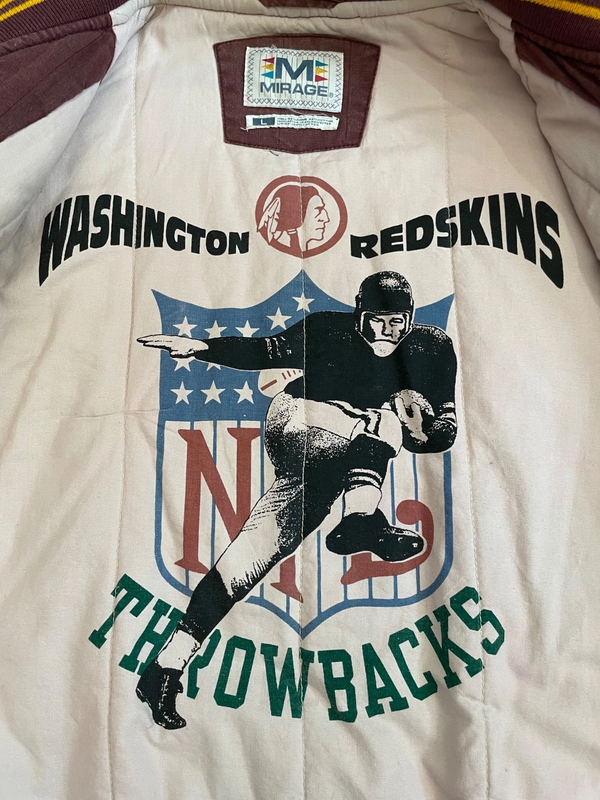 Vintage Washington Redskins NFL Mirage Bomber Jacket image 12