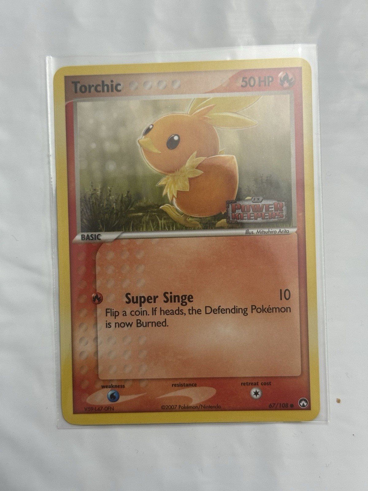 Pokémon Torchic 67/108 EX Power Keepers Reverse Holo Stamped Mint