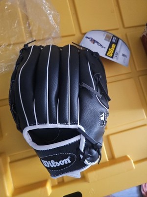 Wilson A360 Left Hand Thrower Softball Glove - Black Leather -