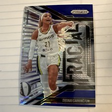 2025 Panini Prizm WNBA Dijonai Carrington Fractal # 1 Blue Pulsar 061/199