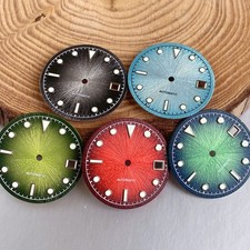 29mm Black Green Deep Texture Sunburst Dial Fit ETA 2824 PT5000 Miyota 8215