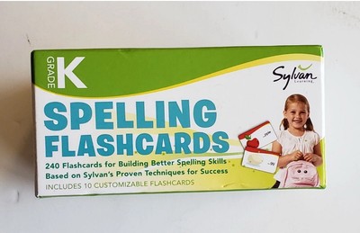 Sylvan Kindergarten Spelling Flash Cards 240 Educational Home School Support
