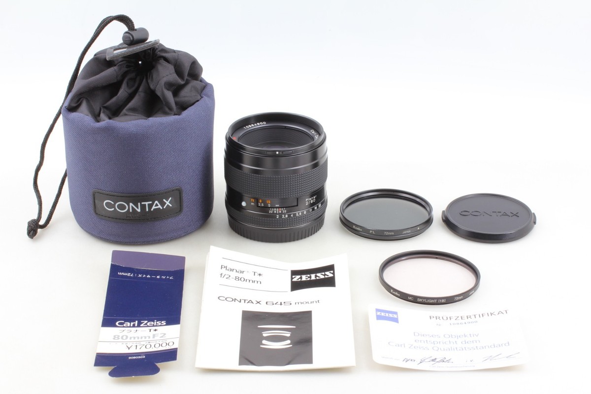 Top Mint in Case] Contax 645 Carl Zeiss Planar T* 80mm f/2 AF Lens 