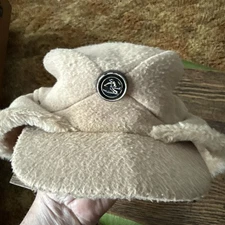 VINTAGE HEAVY DUTY TRAPPER AVIATOR MOUTON SHEEPSKIN SHEARLING  7 1/2 HAT USA SKI