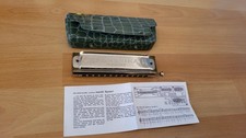 Gereinigte und desinfizierte HOHNER-Mundharmonika "Chromonica II", in der OVP!