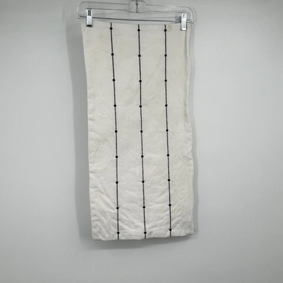 Juego 2 Funda Almohada Lumbar Ralph Lauren Rayas Blanco Negro Algodón 12 X 24 Foto 4 de 4