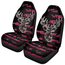 Hunting Camo Deer Print Car Seat Cover for Men Hunting Camo Deer Pink